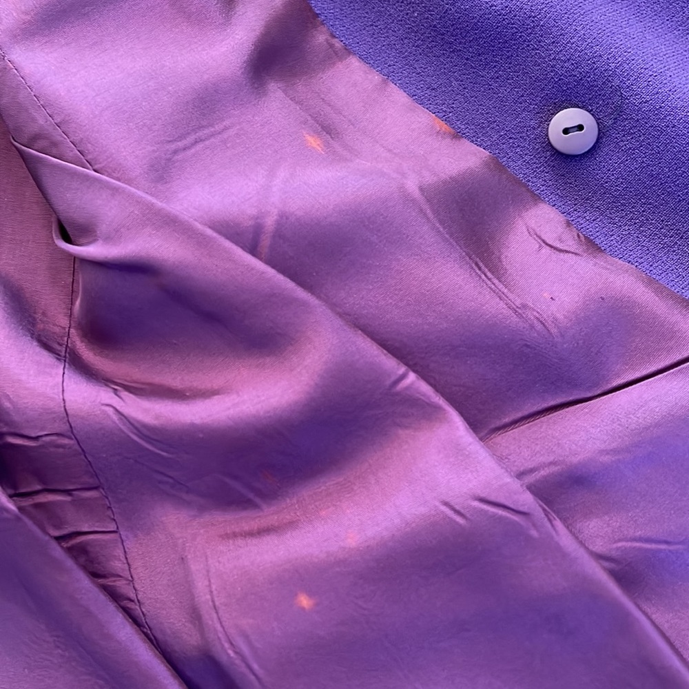 Bestini Paris vintage wool blazer with faux leather accents made in France - Picture 14 of 16